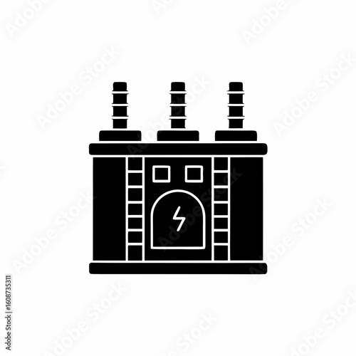 creative details electric substation icon vector illustration	