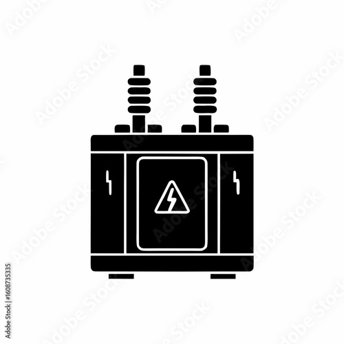 creative details electric substation icon vector illustration	