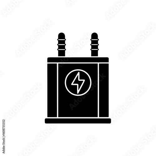 creative details electric substation icon vector illustration	