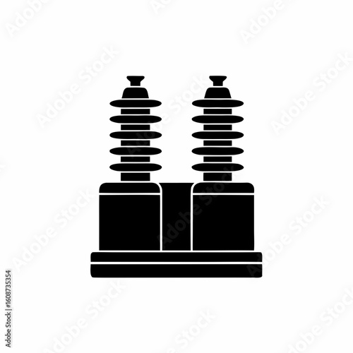 creative details electric substation icon vector illustration	
