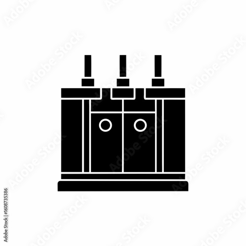 creative details electric substation icon vector illustration	