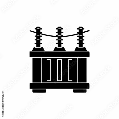 creative details electric substation icon vector illustration	