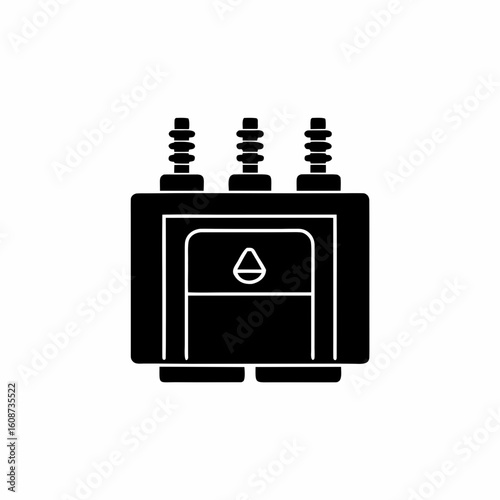 creative details electric substation icon vector illustration	
