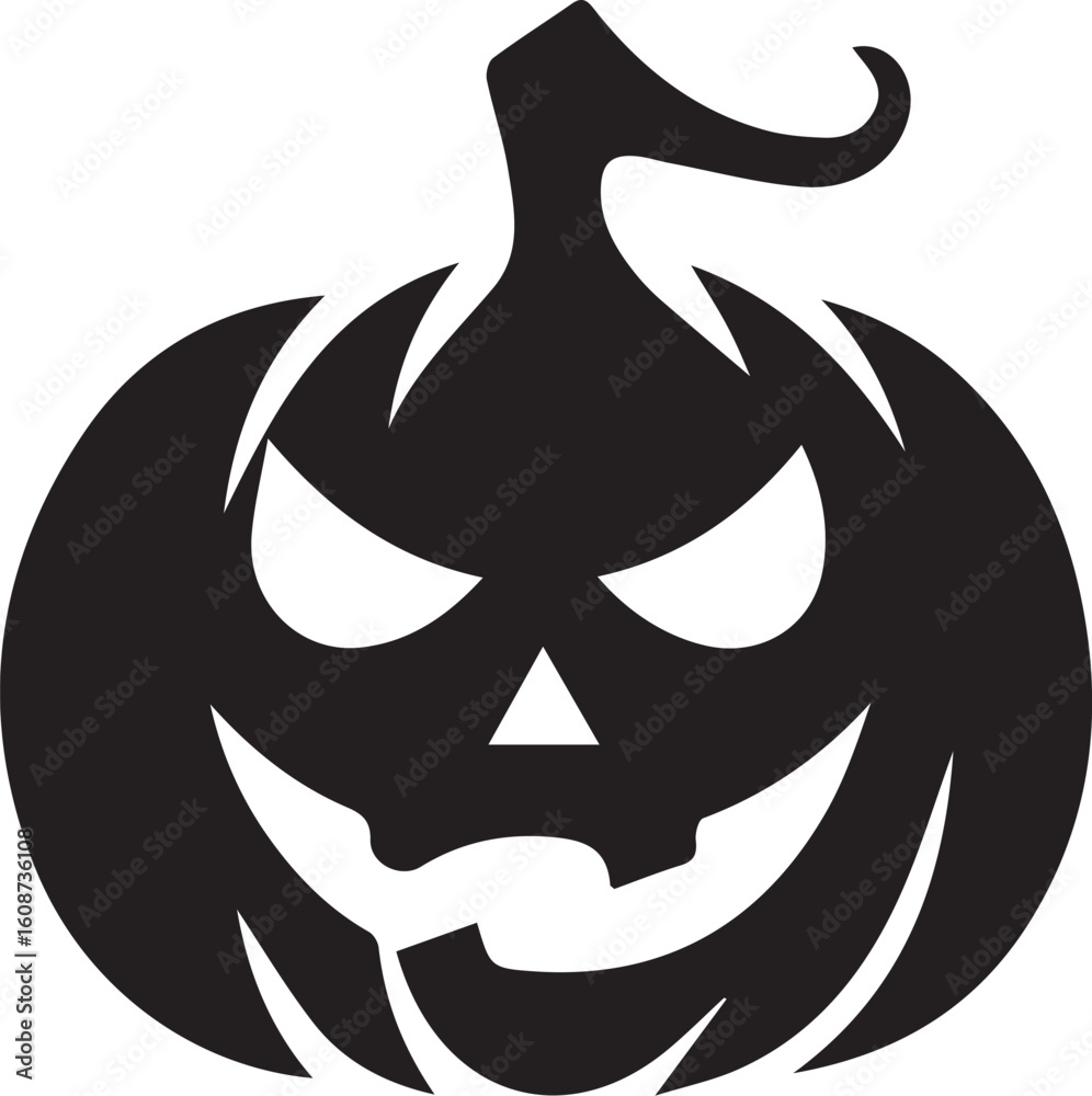 Naklejka premium halloween pumpkin head