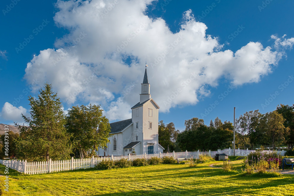 Fototapeta premium Talvik is a town in the province of Finnmark in the region of Nord-Norge, Norway.