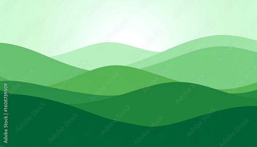 Obraz premium Gentle, green mountain range