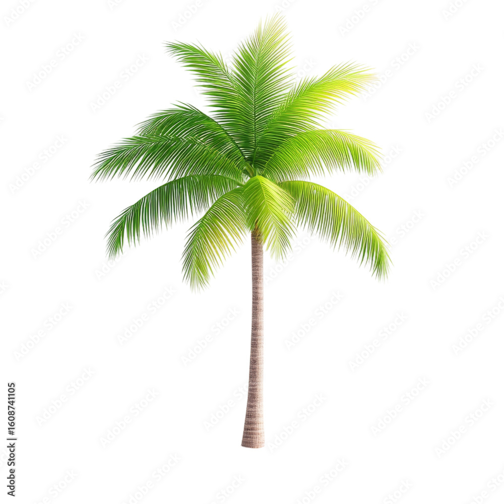 Obraz premium Lush green palm tree with vibrant fronds