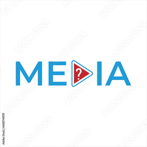 Media Question Mark Logo Design Representing Uncertain Journalism and Ambiguous Messages, a Creative Visual Identity