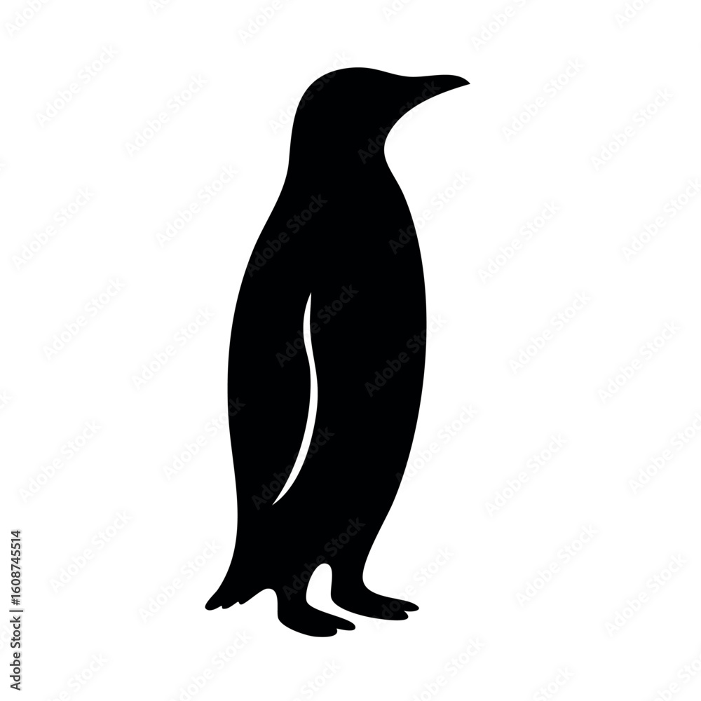 Obraz premium Penguin Silhouette Vector Illustration