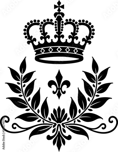 Royal Emblem Laurel Crown vector graphics