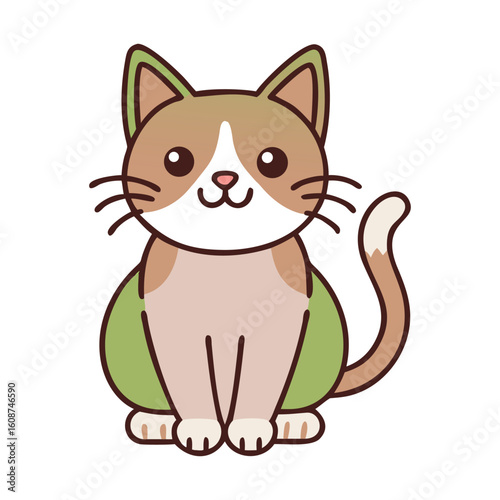 Cat vector icon. Cat silhouette symbol. House animals symbol logo illustration. vector graphics