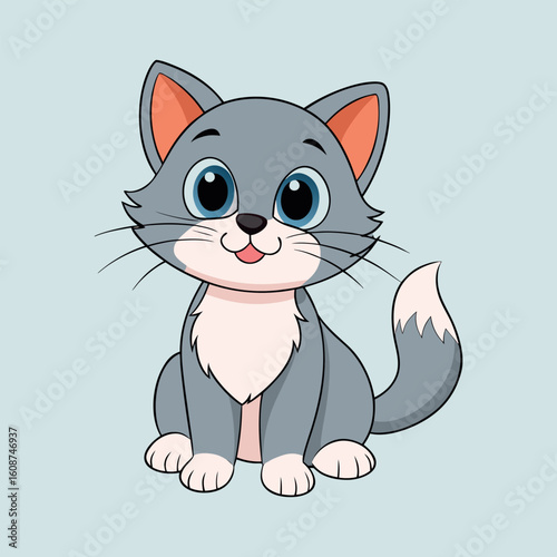 Cat vector icon. Cat silhouette symbol. House animals symbol logo illustration. vector graphics