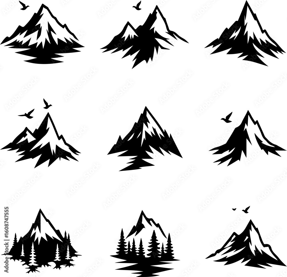 Obraz premium Mountain outdoor, adventure vector bundle