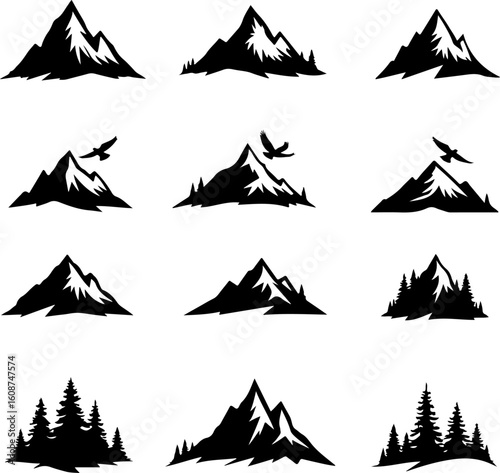 Mountain outdoor, adventure vector bundle