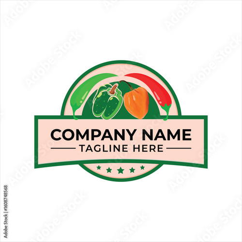 Vibrant Logo Design Featuring Assorted Peppers for a Spicy and Flavorful Brand Identity