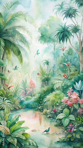 tropical jungle background