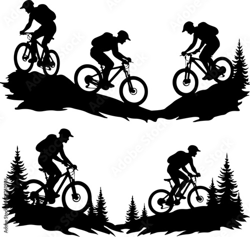 Mountain Bike Adventure vector bundle   outdoor sports