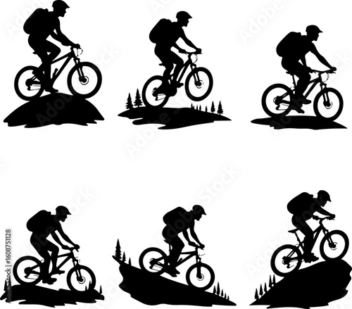 Mountain Bike Adventure vector bundle   outdoor sports