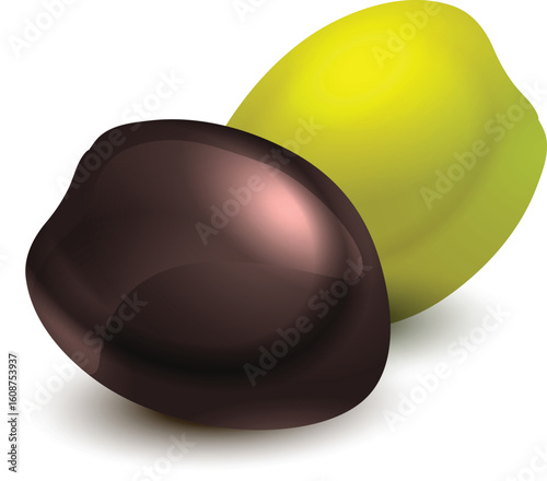 chocolate easter eggs isolated