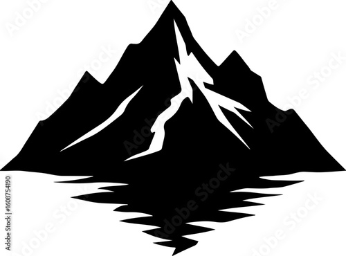 Mountain outdoor, adventure, travel,  forest, trees, pine trees, waves, water, bird, eagle,  deer vector bundle