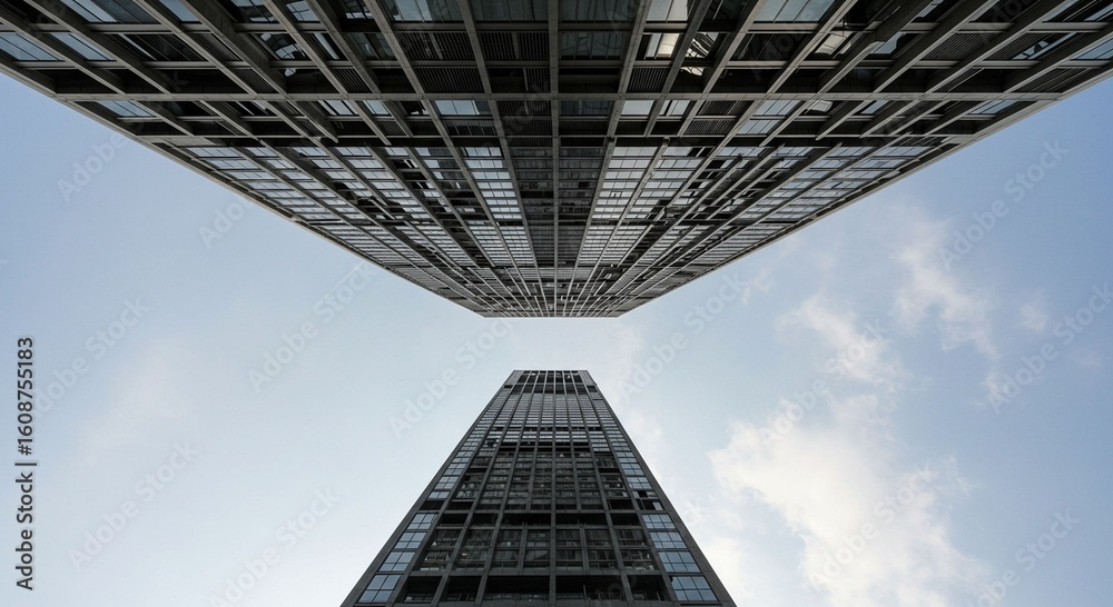 Obraz premium Elevated view of skyscrapers