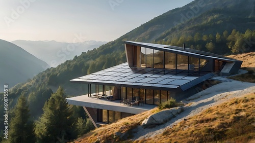 Wooden Modern Villa on Golden Hillside