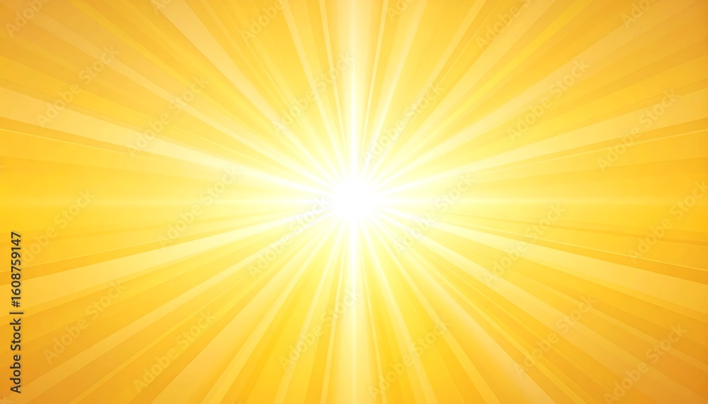 Obraz premium Bright yellow sunburst