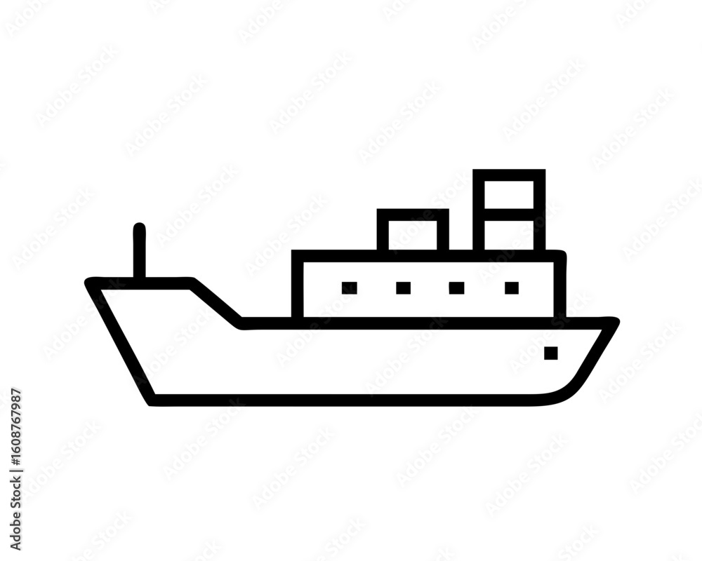Obraz premium ship line art vector art