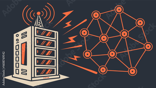 Server network communication data center technology connection internet hosting infrastructure service