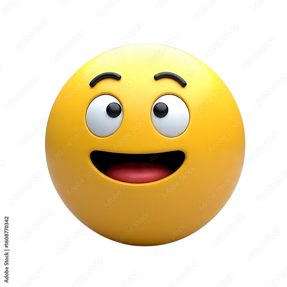 Fototapeta premium 3d smiley face with smile