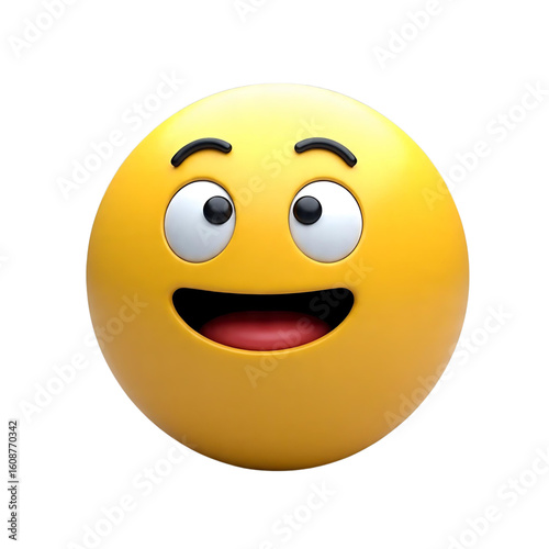 3d smiley face with smile
