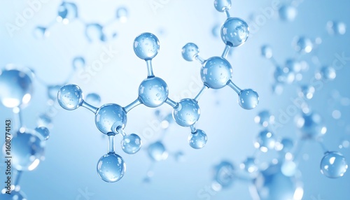 Abstract scientific molecule illustration