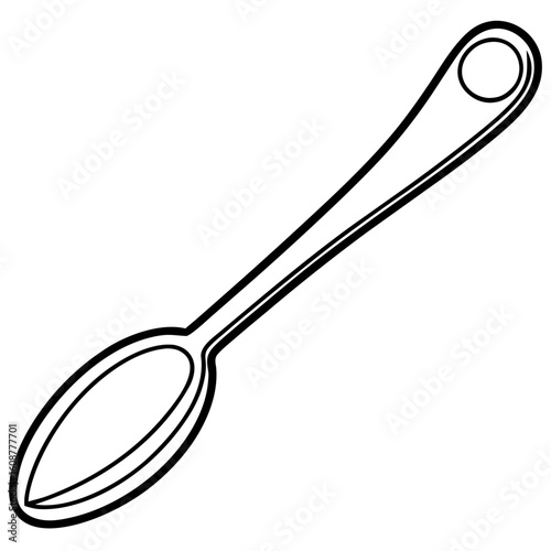 Vintage Kitchen Spoon Line Art