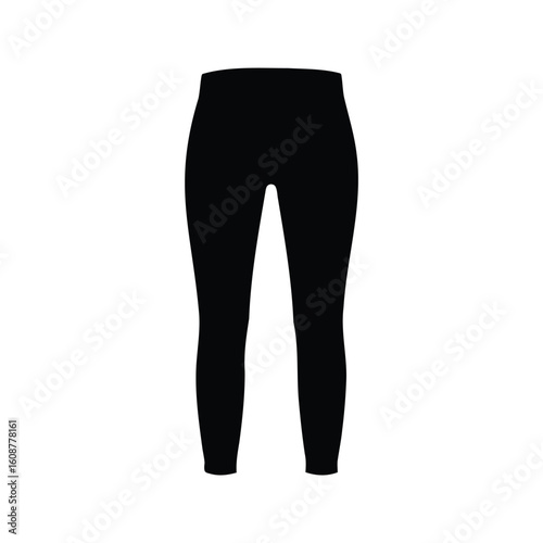A pair of black leggings with ankle length and high waist