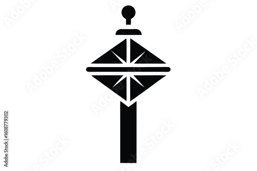 north pole sign vector icon
