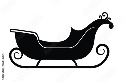 sleigh vector icon