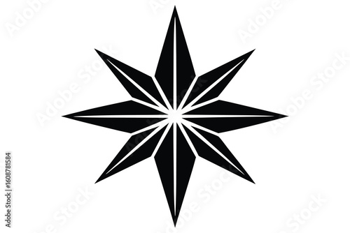 christmas star vector icon