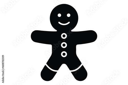 gingerbread man vector icon