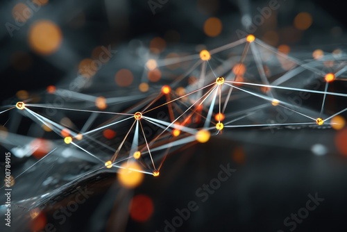 Cyber network grid visualization with quantum computing systems and global data connections.
