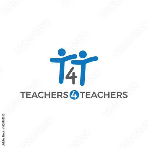 The **T4T Teachers logo** features bold typography with educational elements, symbolizing learning, guidance, and collaboration, creating a modern and approachable identity for educators.
