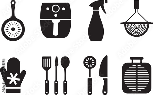 Kitchen and Cooking Equipment Icons Collection