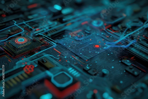 Futuristic digital backdrop emphasizing advanced AI technology and cutting-edge innovations.