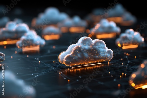 Advanced AI and cloud computing theme visualized within a connected world emphasizing digital space.