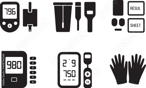 Medical Equipment and Testing Icons Collection