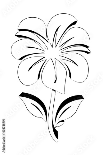 Beautiful 3D flower design concept isolated on white background - vector illustration