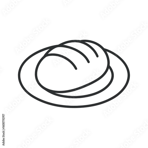Oktoberfest bread roll icon transparent background