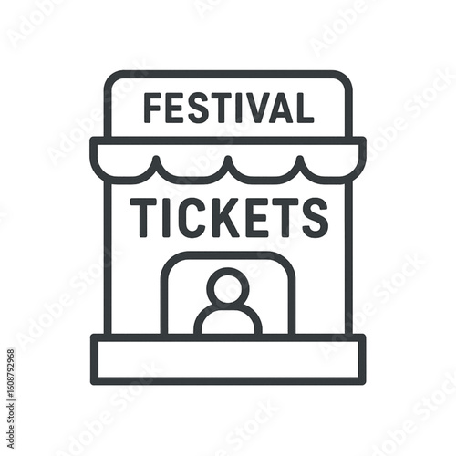 Oktoberfest festival ticket office icon transparent background