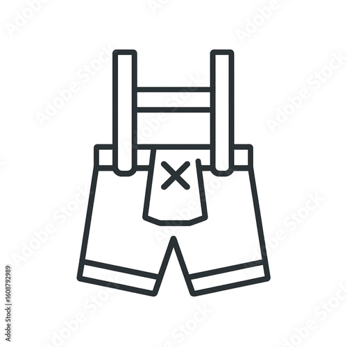 Oktoberfest lederhosen icon transparent background