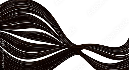 Abstract flowing lines with dynamic infinite pattern on white background