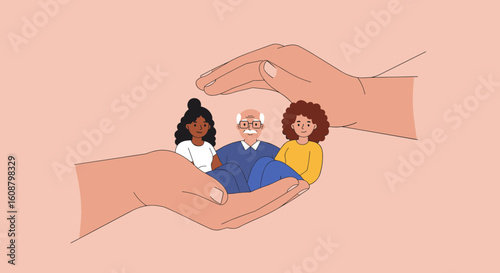 Protecting community care: diverse generations supported by helping hands